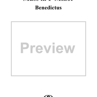 Mass in F Minor: Benedictus