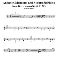 Andante, Menuetto and Allegro Spiritoso - Trumpet 2