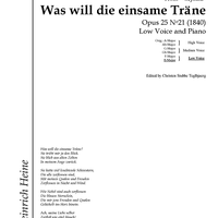 Was will die einsame Träne Op.25 No.21