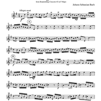 Allegro assai - from Brandenburg Concerto #2 in F Major - Part 2 Clarinet in Bb