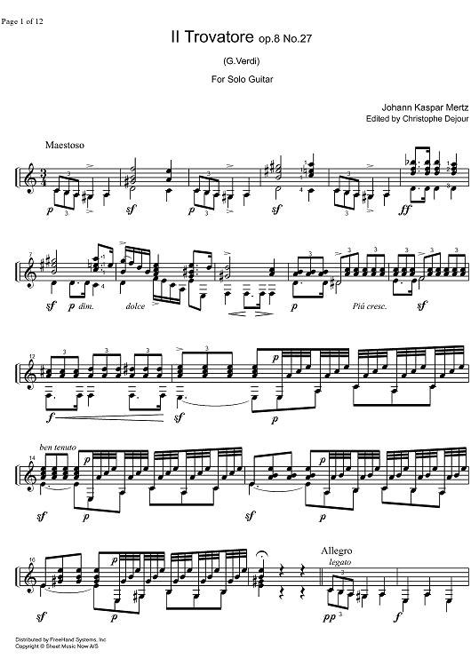 Il Trovatore Op. 8 No.27