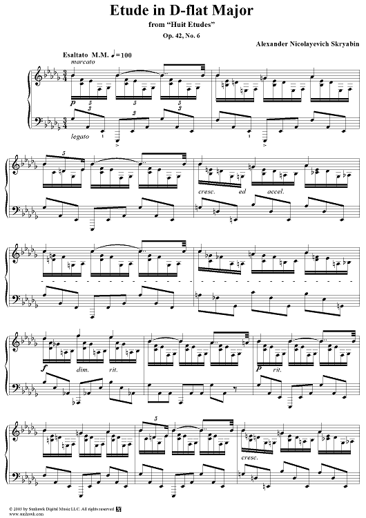 Etude in D-flat Major, Op. 42, No. 6