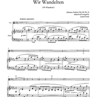 Wir Wandelten (We Wandered) - Piano Accompaniment