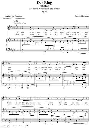 Frauenliebe und -leben (Song Cycle), Op. 42, No. 4 - Du Ring am meinem Finger - No. 4 from "Frauenliebe und -leben" op. 42