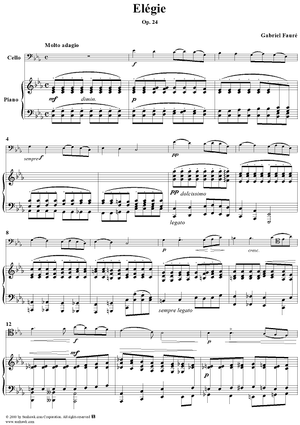 Elégie - Piano Score