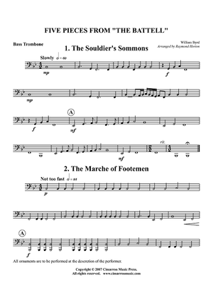 Five Pieces From "The Battell" - Bass Trombone