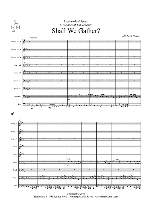 Shall We Gather? - Score