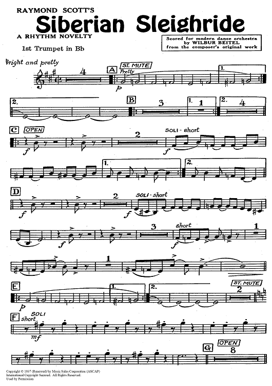 Siberian Sleighride - Trumpet 1