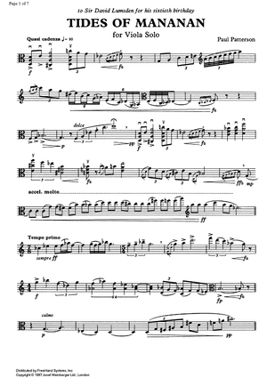 Tides of Mananan Op.64 - Viola