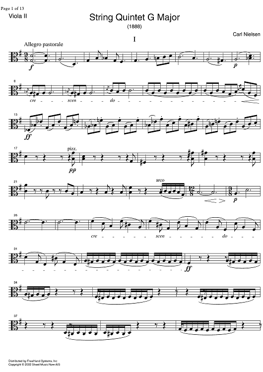 String Quintet G Major - Viola 2