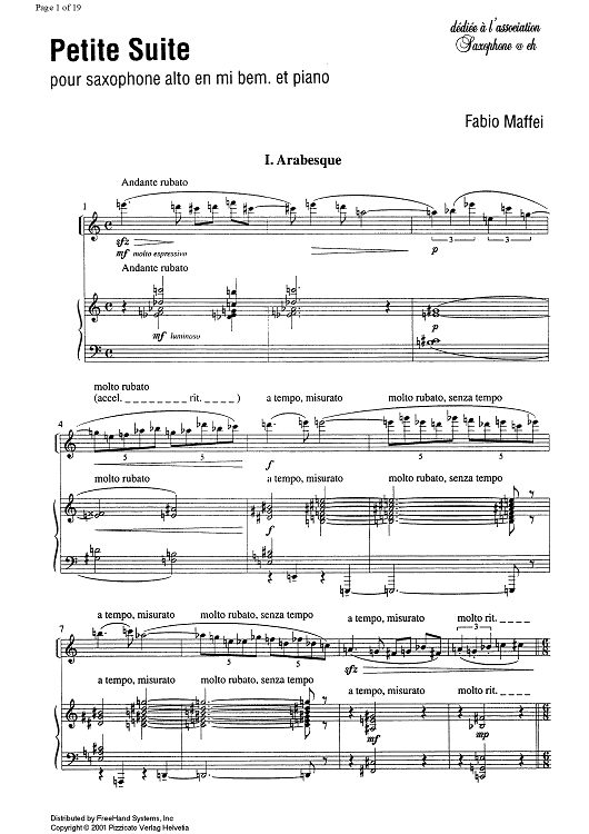 Petite Suite - Score