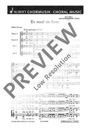 Drei Chöre - Choral Score