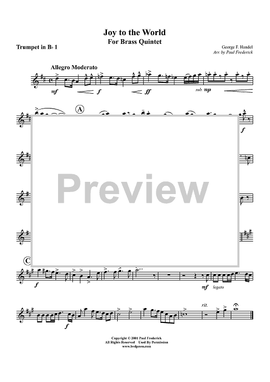 Joy to the World - Trumpet 1