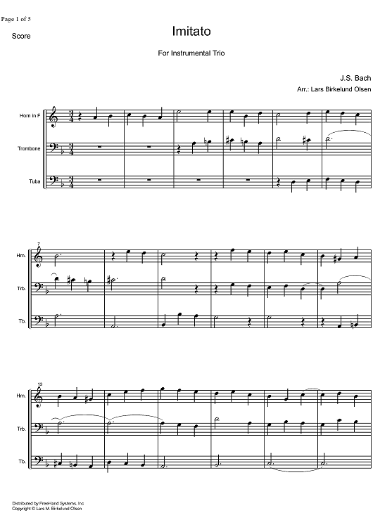 Imitato - Score