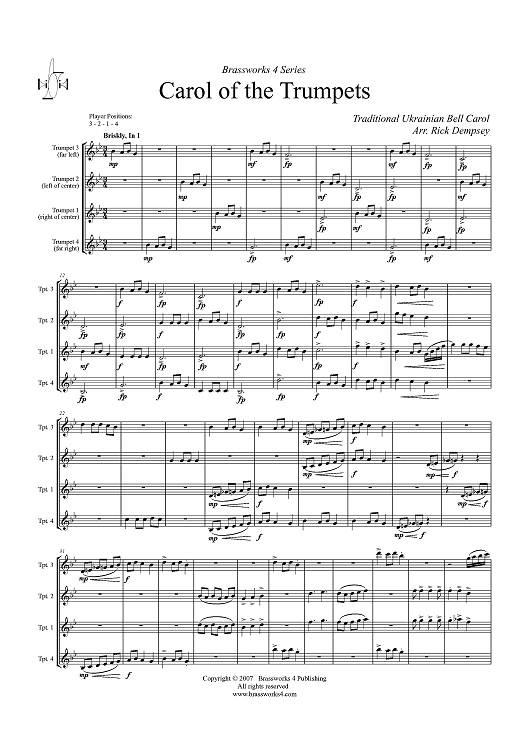 Carol of the Trumpets - Score