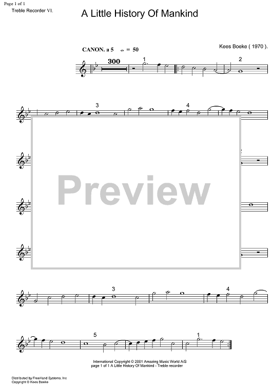 A Little History of Mankind - Recorder 6