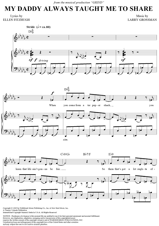 My Daddy Always Taught Me To Share