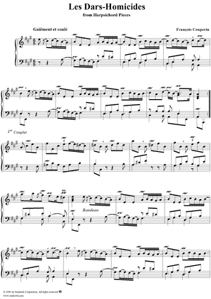 Harpsichord Pieces, Book 4, Suite 24, No.3:  Les dars-homicides