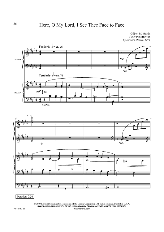 Here, O My Lord, I See Thee Face to Face