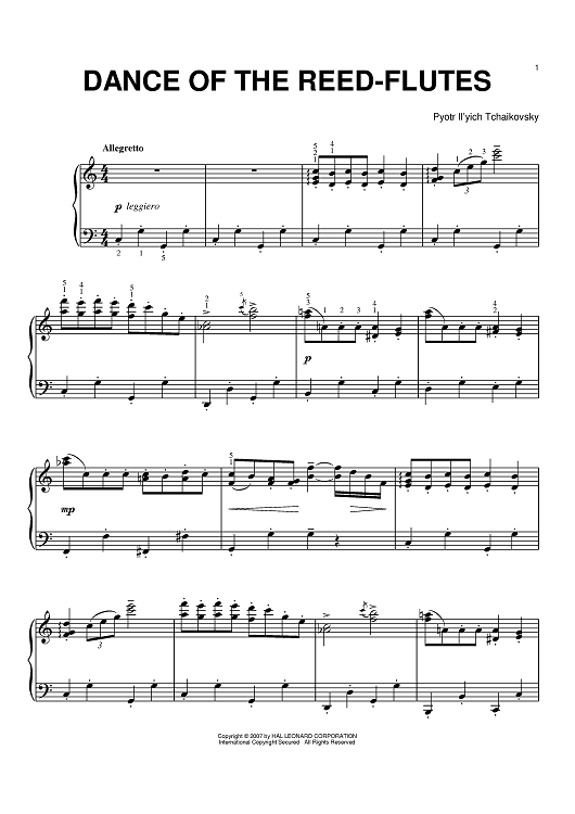 The Nutcracker. Dance Of The Reed-Flutes