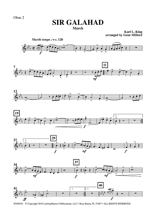 Sir Galahad - March - Oboe 2
