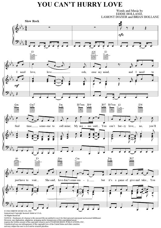 You Can't Hurry Love