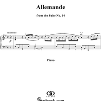 Allemande, from Suite No. 14