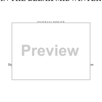 In the Bleak Midwinter