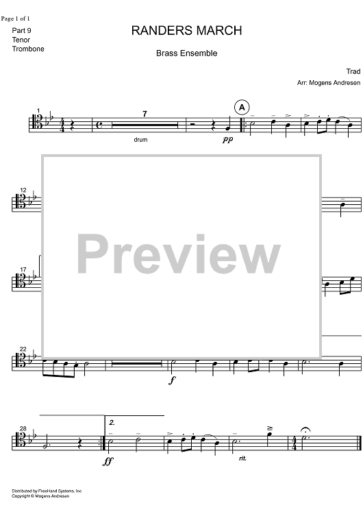 Randers March - Tenor Trombone