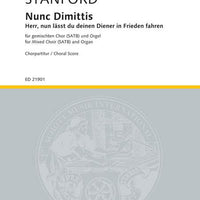 Nunc Dimittis - Choral Score