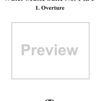 Water Music Suite no. 1 in F major, no. 1: Overture - Full Score