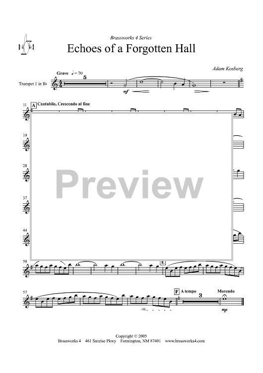 Echoes of a Forgotten Hall - Trumpet 1 in Bb