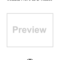 Sonata No. 6 in D Minor - Cello