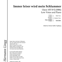 Immer leiser wird mein Schlummer Op.105 No. 2