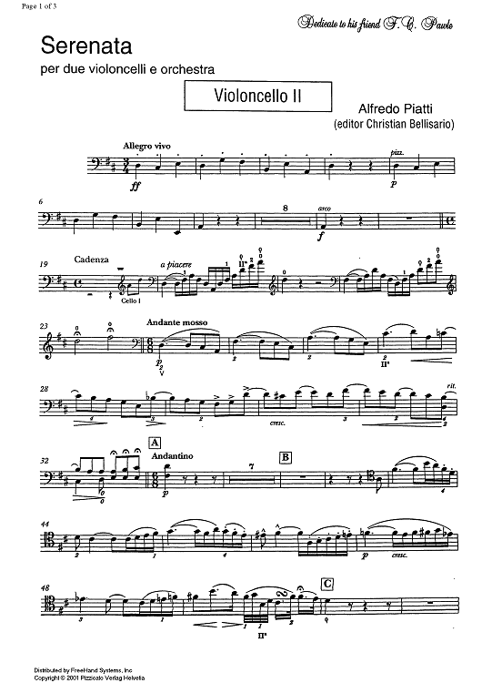 Serenata - Solo Cello 2