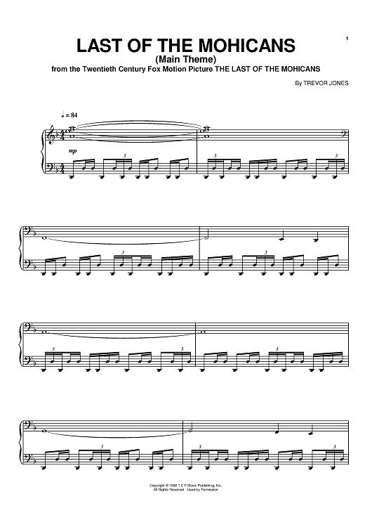 Last Of The Mohicans (Main Theme)