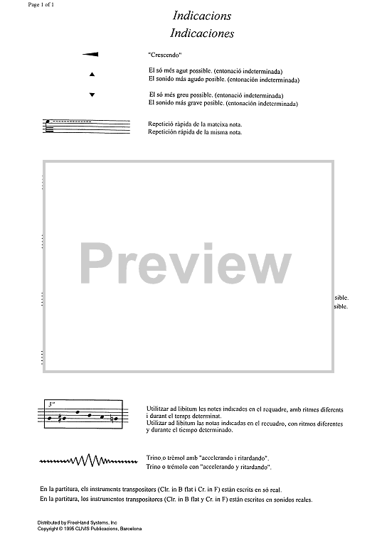 Quintet de Vent (Wind Quintet) - Notes