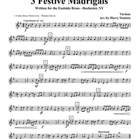 3 Festive Madrigals - Horn in F