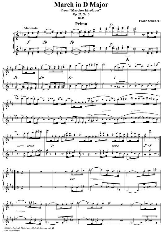 March in D Major, No. 3 from "Marches héroïques", Op. 27