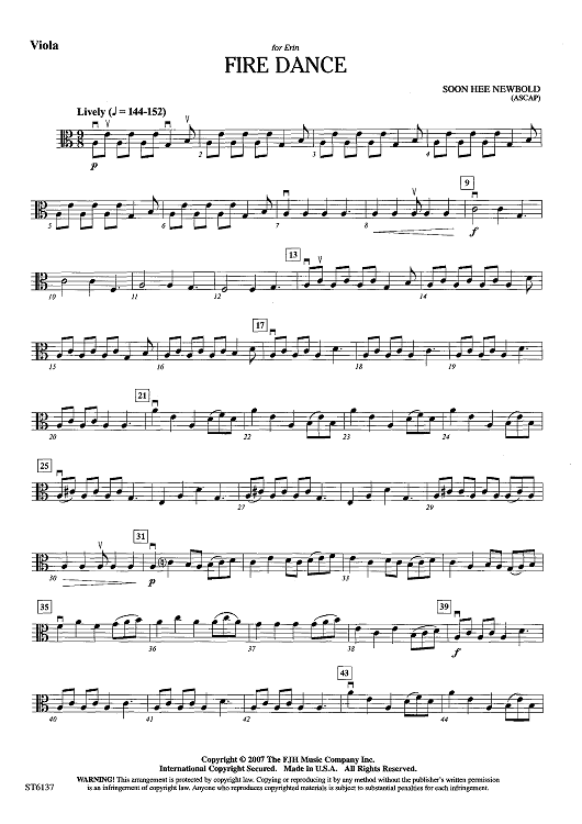 Fire Dance Viola" Sheet Music for String Orchestra Sheet Music Now