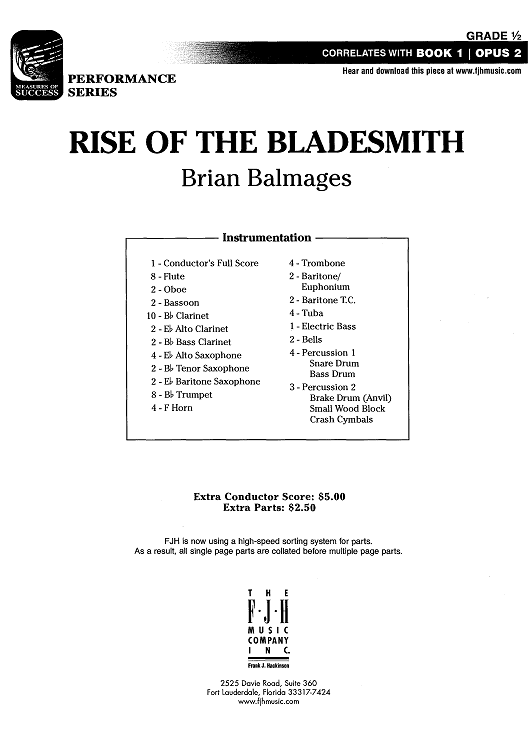 Rise of the Bladesmith - Score Cover