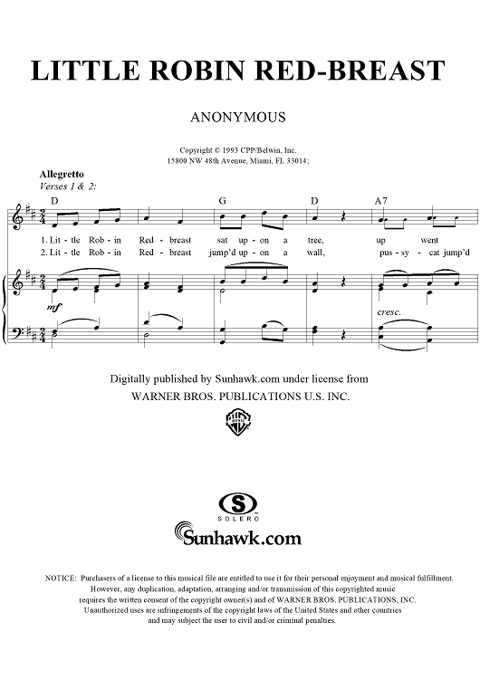 Little Robin Red-Breast