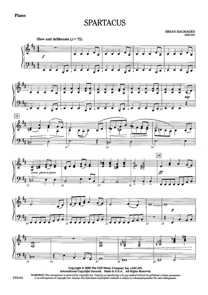 Spartacus - Piano