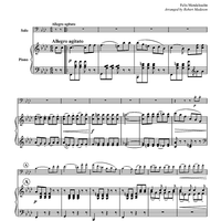 Allegro Agitato - from Violin Sonata in F Minor - Piano Score