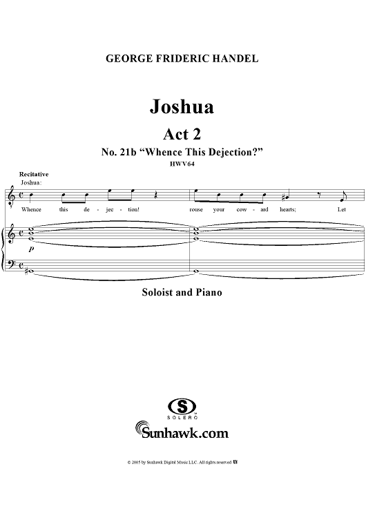 Joshua, Act 2, No. 21b: "Whence this dejection?"