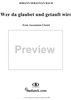 Chorus from Cantata no. 37  ("Wer da glaubet und getauft wird") - Full Score