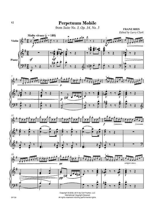 Perpetuum Mobile - from Suite No. 3, Op. 34, No. 5