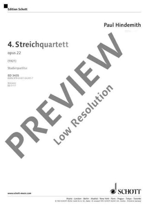 4th String Quartet - Full Score