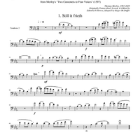 Two Canzonets - from Morley's "Two Canzonets to Four Voices" (1597) - Trombone 2