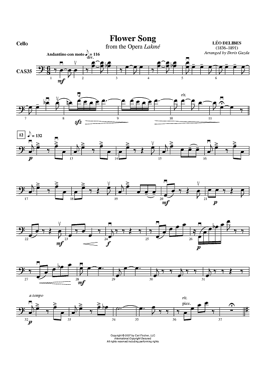 Flower Song - Cello